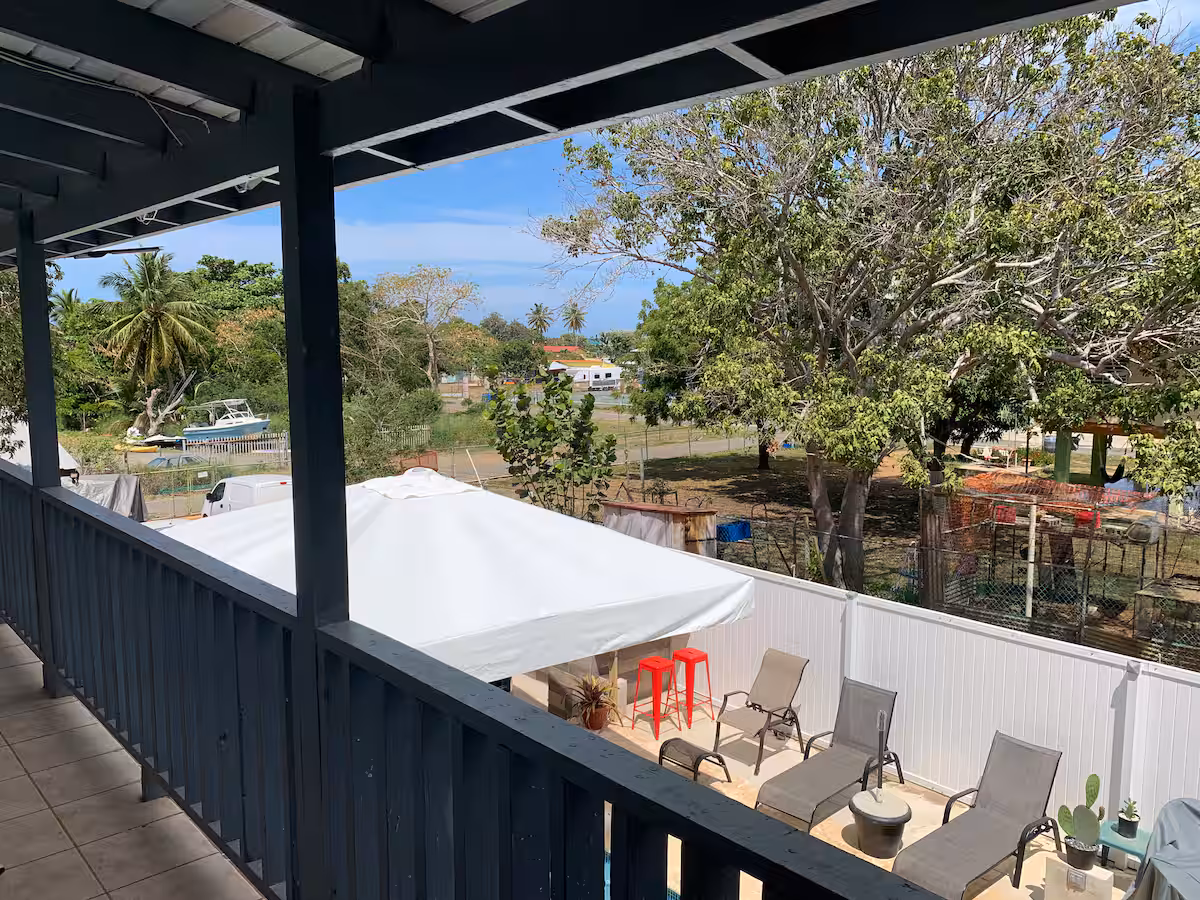 Second level balcony and hammock